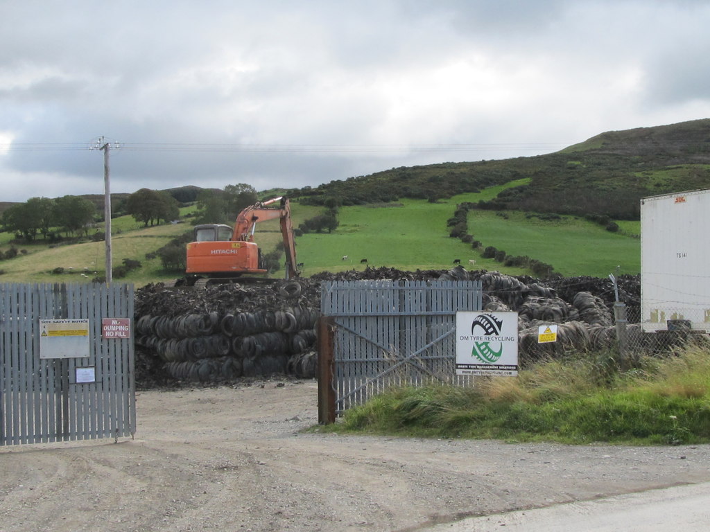 Baled tires awaiting processing. Feedstock is rarely the constraint; stable throughput and buyers usually are.