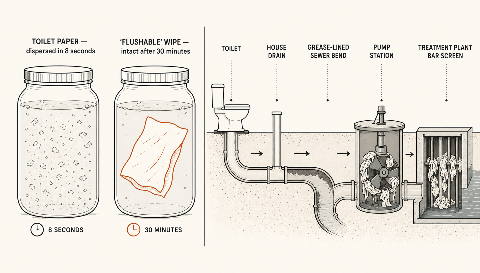 Eight seconds versus thirty minutes, and the four places downstream where an intact sheet becomes someone else's problem.