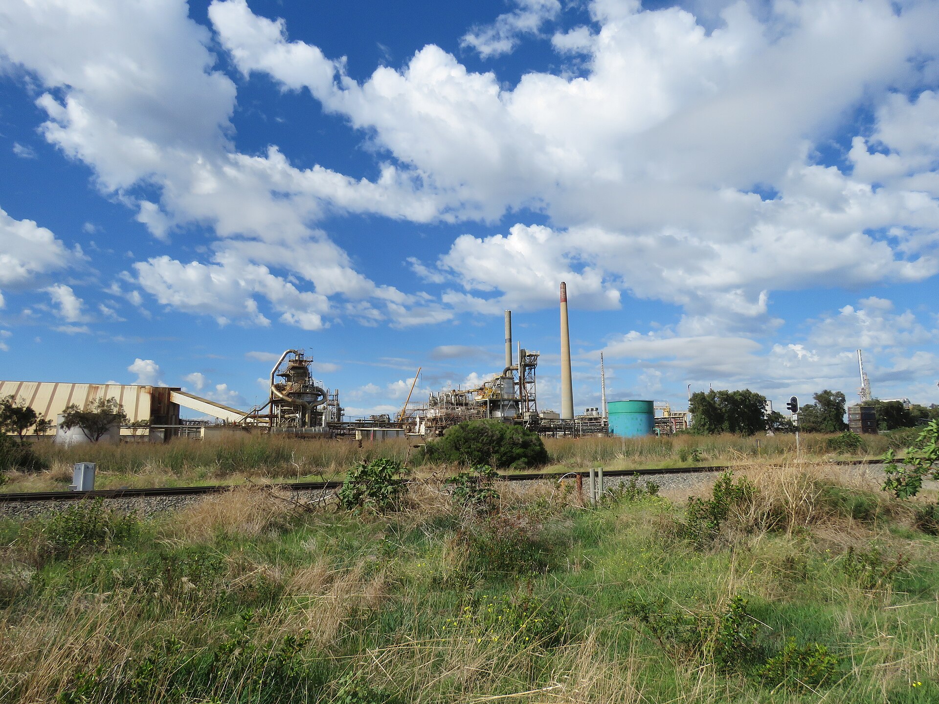 A conventional nickel refinery. This is the incumbent these processes are measured against — and the reason the emissions comparisons look favourable.