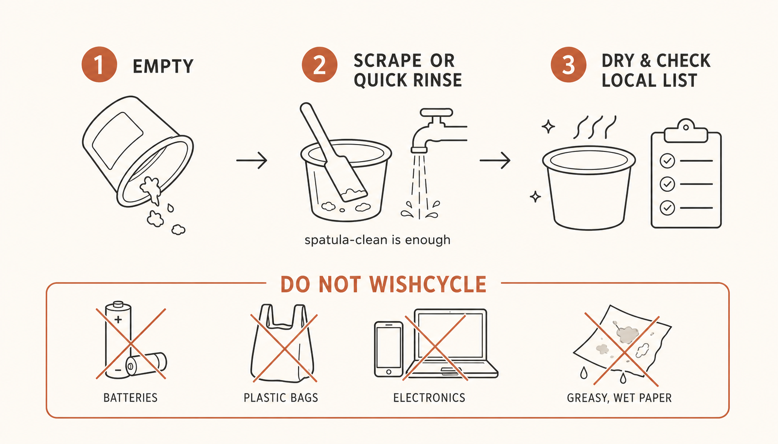 Three steps, and one box of things a rinse will never fix.