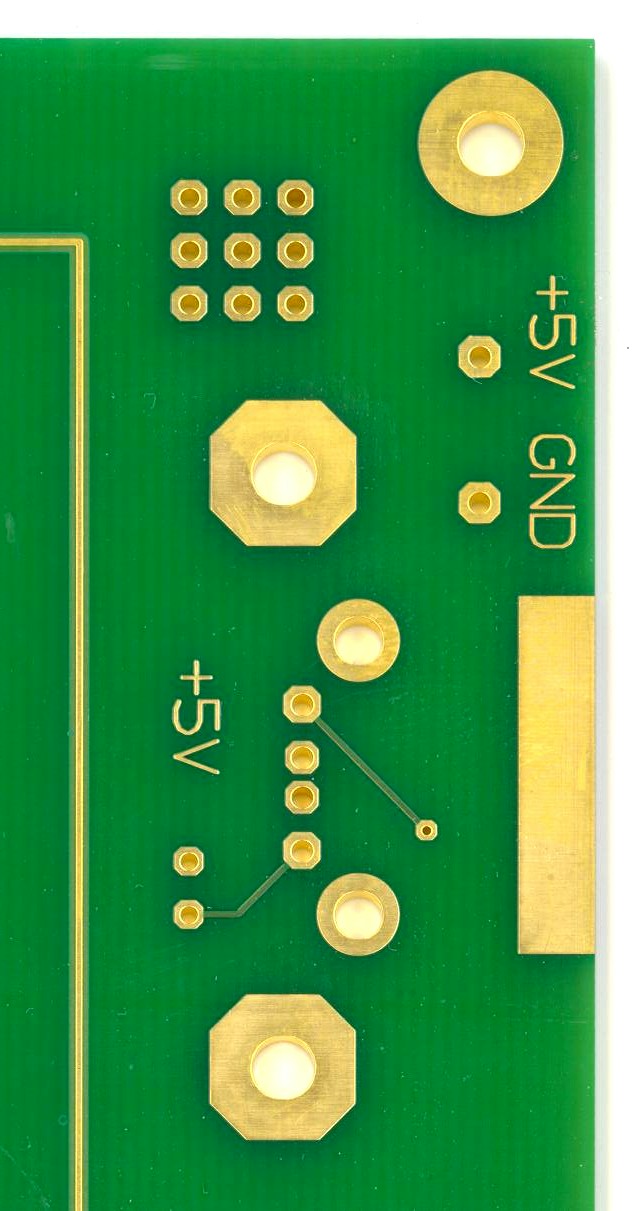 Gold-plated contacts on a discarded board — thin, but high grade compared with mined ore.
