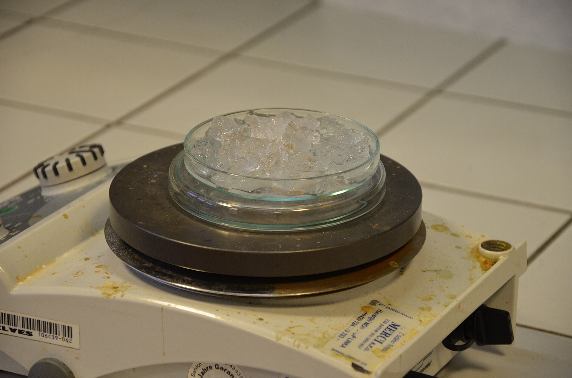 Sublimation apparatus at laboratory scale. Scaling vapour handling is its own engineering discipline.