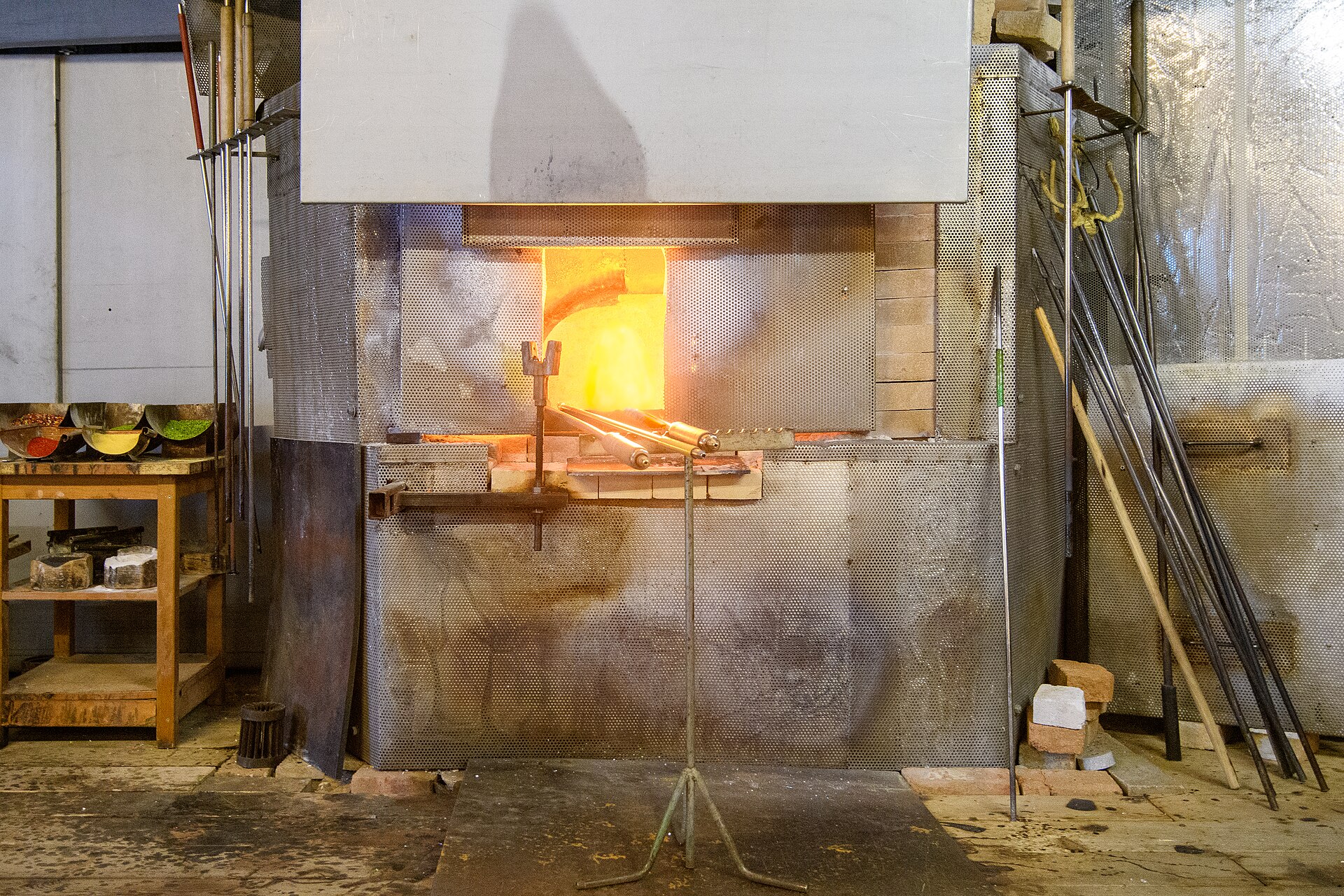 The furnace is the process. Recycling glass does not avoid this step; it only changes what goes in.